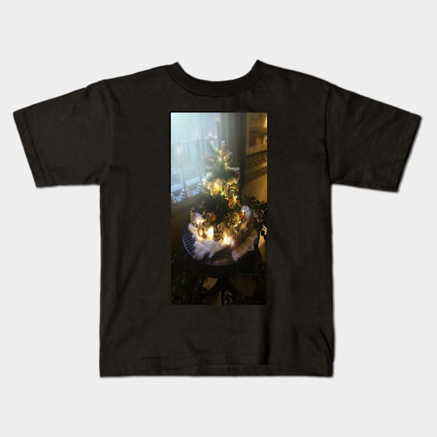 Christmas Card, Windsor Christmas Village Kids T-Shirt by DureallFineArt